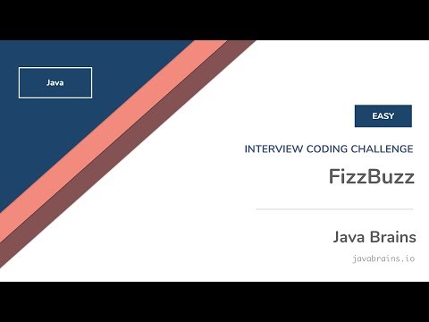 Java Interview Coding Challenge #1: FizzBuzz