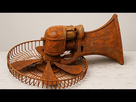 $5 Rusty Antique Kerosene Oil Fan Gets a Stunning Restoration