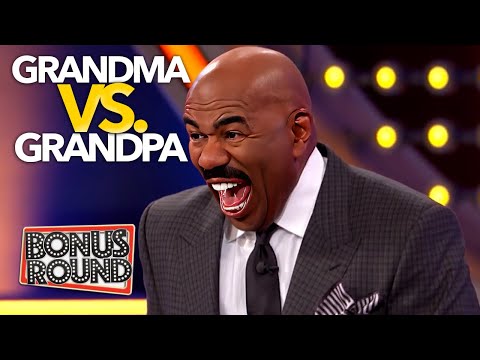 Grandmas Vs Grandpas on Family Feud With Steve Harvey!