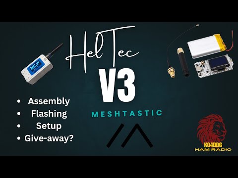 Meshtastic Heltec v3 assembly, flashing, setup #meshtastic #hamradio #giveaway
