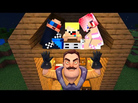 👨МЫ СПРЯТАЛИСЬ НА ЧЕРДАКЕ ОТ ПРИВЕТ СОСЕДА В МАЙНКРАФТ! ШЕДИ ЛЕСКА И НУБИК MINECRAFT