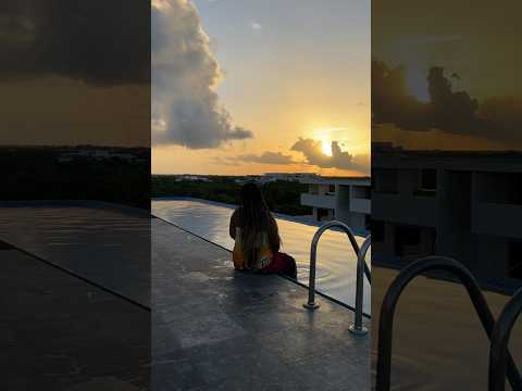 heavy on gratitude, prioritizing peace & taking in God’s majestic work ✨ #travel #sunrise #tulum