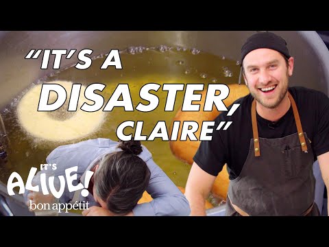 Brad and Claire Make Doughnuts Part 2: The Disaster | It’s Alive | Bon Appétit