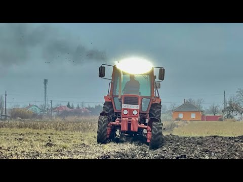 MTZ 82 TÉLI SZÁNTÁS👌 #kotla#turbosound#coldstart🤠