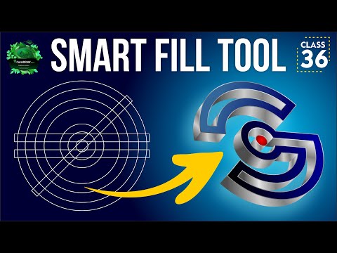 Smart Fill Tool in CorelDraw  2021 | Class # 36 | Urdu / Hindi - One To Z Design