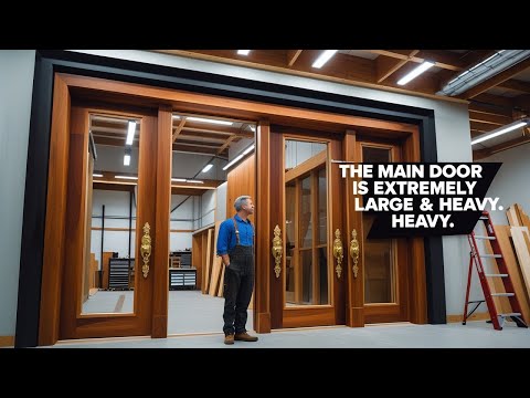 Design And Construction Of Extremely Large And Heavy Main Doors | Amazing Morden Woodworking Skills