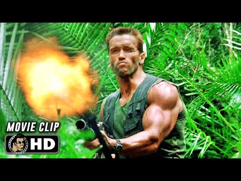 Arnold Destroys Guerrilla Soldiers Scene | PREDATOR (1987) Movie CLIP HD