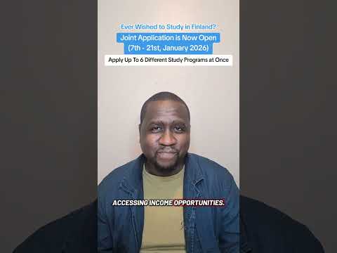 Finland University Applications Are Now Open! 7–21 Jan 2026 | 1 Application, 6 Programs!