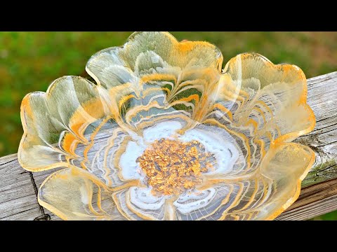 HOW TO MAKE EPOXY RESIN FLOWER BOWL 🌸 BEGINNER FRIENDLY | #epoxy #resin #howtoresin #resincrafts