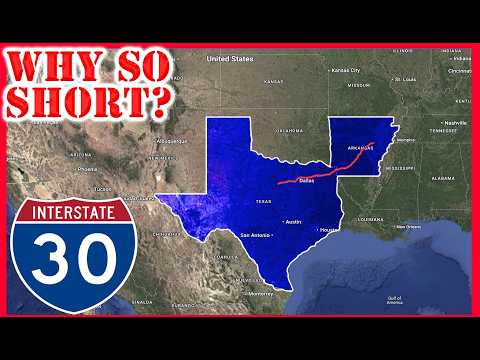 Why Interstate 30 is THE SHORTEST Major East-West Interstate | Should it Be Longer?
