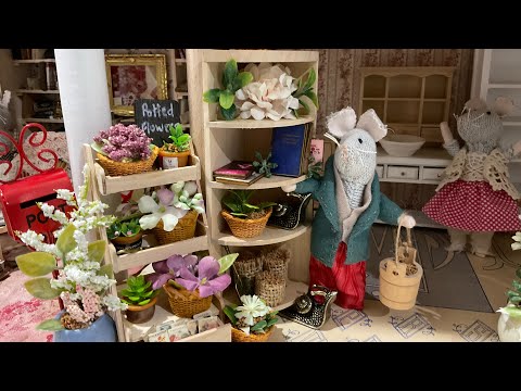 Part 11 The Nursery at THIMBLEBERRY MANOR #slowstitch inspired #mousingaround #minatures