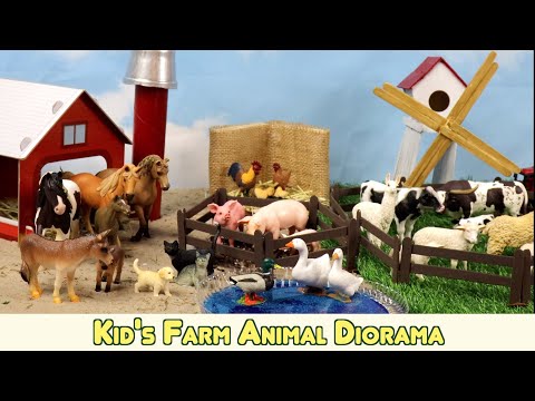 Old MacDonald's Farm Diorama | Learn About Farm Animals!