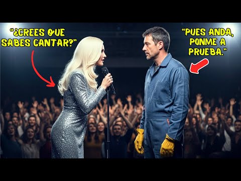 Cantante famosa FORZÓ al conserje a cantar por HUMILLARLO — mas él dio notas FUERA de su alcance