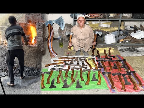 Amazing Process of Making Premium Damascus USA, AXE | How Blacksmith AXE Making With Amazing Tools