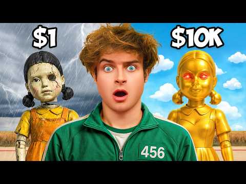 $1 vs $10,000 Squid Game!