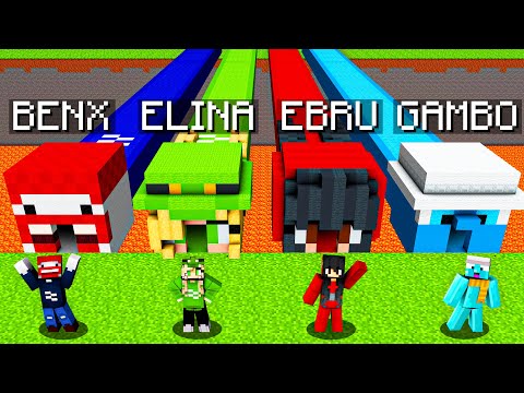Benx BRÜCKE gegen ELINA BRÜCKE gegen EBRU BRÜCKE gegen GAMBO BRÜCKE in Minecraft