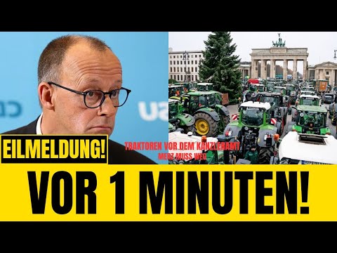 Traktoren vor dem Kanzleramt Bauern fordern offen den Rücktritt von Merz