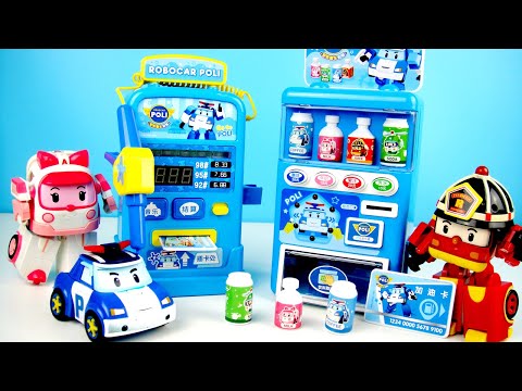 POLI 波力救援小英雄 聲光效果飲料販賣機 聲光效果加油站 玩具開箱