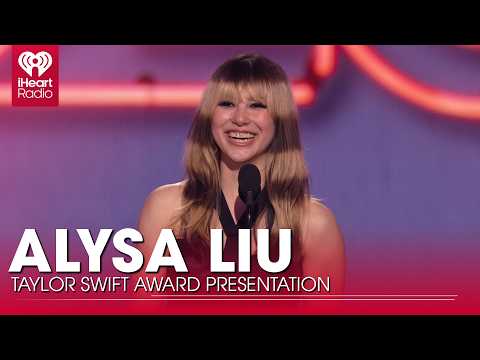 Alysa Liu Presents Taylor Swift The Artist Of The Year Award At The 2026 iHeartRadio Music Awards