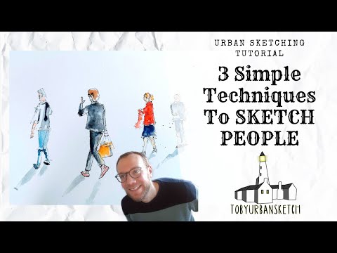 Three Easy Techniques To Draw People - An Urban Sketching Watercolour Tutorial