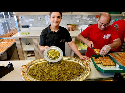 Unique Turkish Dessert with Pistachio & Cream | Turkish Street Foods