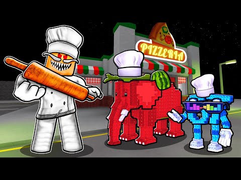 Brainrots Escape Papa Pizza's Restaurant in Roblox Obby