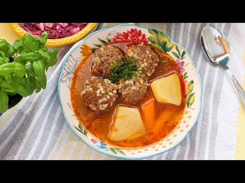 Тефтел Шурва | Teftel Shorva Tayyorlash | Тефтели С Рисом | Meatball Soup