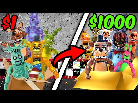 $1 VS $1000 FNAF Action Figure Mystery Box