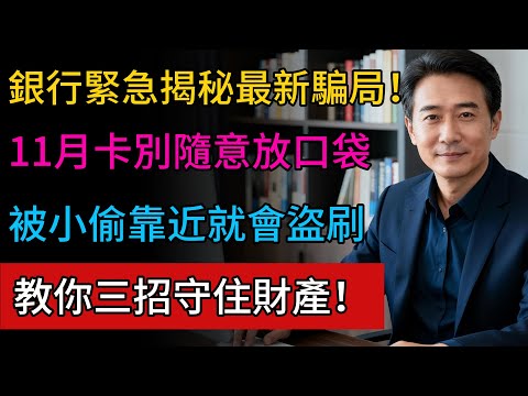 銀行緊急揭秘！11月最新騙局!卡別隨意放口袋 被小偷靠近就會盜刷，教你三招守住財產！#退休金 #防詐騙 #盜刷