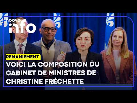 Voici la composition du nouveau conseil des ministres de Christine Fréchette