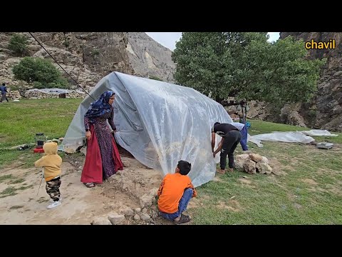 Resilience and Unity:Rebuilding Lives After the Nomadic Flood,Restoring Tents,and Assisting Fatima"🌊
