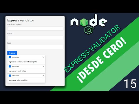 15 - Express Validator. Validaciones de formulario con Node Js.