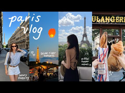 paris vlog 🇫🇷 seine river picnic, eiffel tower view restaurants, luxury shopping, aesthetic cafes