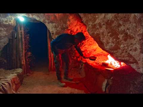 Build underground shelter for living - Camping in survival dugout, nature documentary, diy, asmr