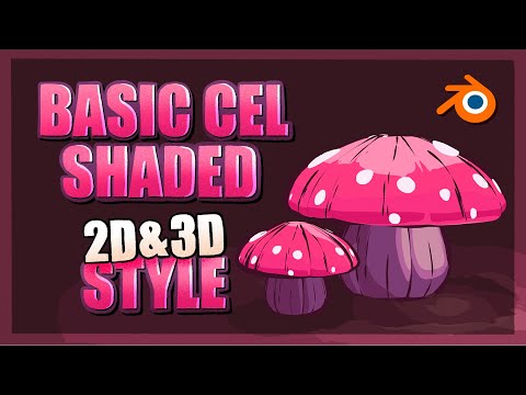 Basic Blender Toon / Cel Shader Tutorial 2D Grease Pencil + 3D Modelling