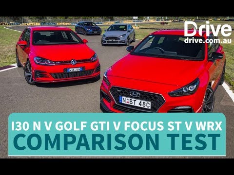 Comparison Test: 2018 Hyundai i30 N v Golf GTI v Impreza WRX v Focus ST | Drive.com.au