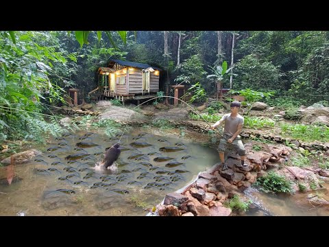 400 Days of living in the forest, Gardening, Harvesting carp, Making wild boar and smoking carp