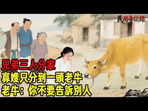 兄弟三人分家，寡嫂只分到一頭老牛，老牛：你不要告訴別人...【民間奇談錄】#民間故事 #台灣傳說 #懸疑故事 #銀髮頻道 #懷舊故事 #助眠故事