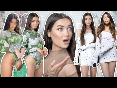 TRYING ON CELEBRITY DRESS REMAKES!