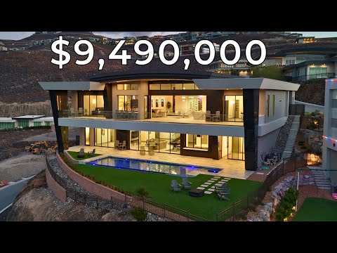 Inside a $9,490,000 Architectural Modern Las Vegas Mansion with Insane Views!