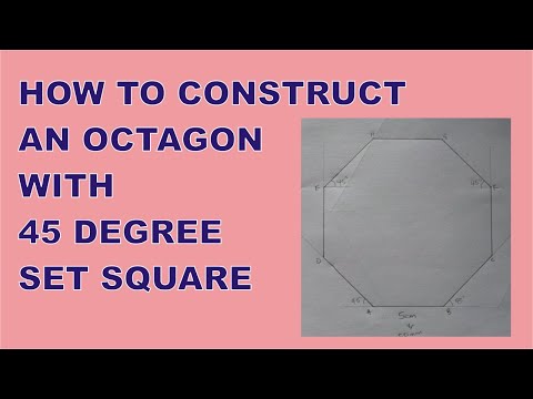 How to Construct An OCTAGON with 45 Degree Set Square | Simple & Easy | PA Academy