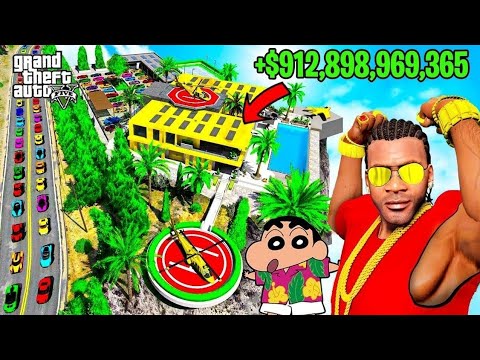 franklin kicked shinchan and chop from house and become billionaire in gta5