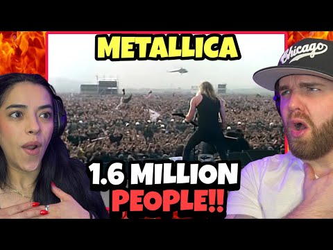 KAREN'S JAW DROPPED SEEING THE CROWD!  Metallica - Enter Sandman Live Moscow 1991 Karen's Reaction