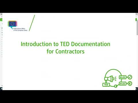 Introduction to TED documentation for contractors