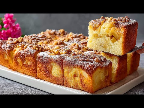 Apfelkuchen 🍎 in 5 Minuten! Zergeht im Mund, einfach und super lecker!