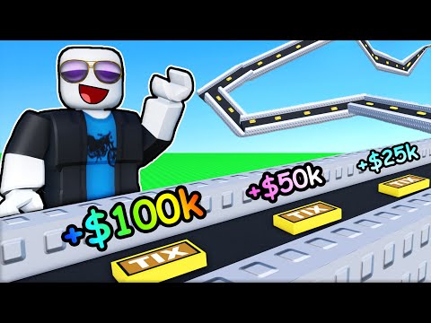 Gaining $98,547,583 TIX in Roblox retro tycoon...
