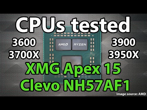 XMG Apex 15 - CPU options tested - up to 16 cores in a laptop!