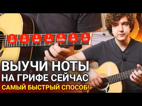 САМЫЙ ПРОСТОЙ СПОСОБ выучить ноты на грифе за КОРОТКИЙ СРОК!