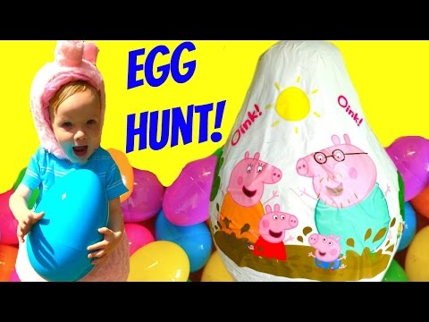 HUGE Easter Eggs Hunt Surprise Challenge with Peppa Pig