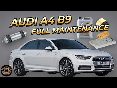 Audi A4 B9 2.0l 190 HP Maintenance Fuel Filter Air filter Pollen Filter Oil DIY Tutorial Service